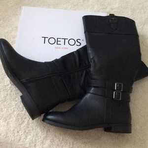 TOETOS Knee High Black Boots Sz 9.5